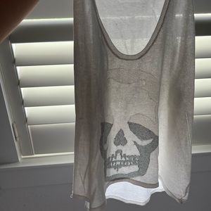 Zadig and Voltaire white cashmere tank brand new